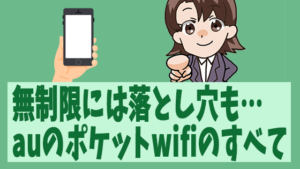 無制限には落とし穴も…auのポケットwifiのすべて